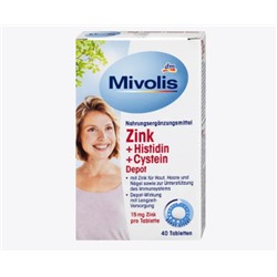 Zink + Histidin + Cystein Depot, Tabletten 40 St., 19 g