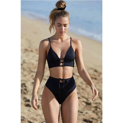 Rose Alexandra, Kadın Yüksek Bel Siyah bikini Takımı