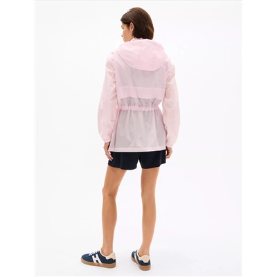 Water-Repellent Hooded Windbreaker