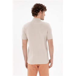 Erkek Slim Fit Polo Yaka Taş Basic Tişört