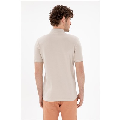 Erkek Slim Fit Polo Yaka Taş Basic Tişört