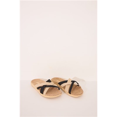 Sandalias rafia tiras cruzadas