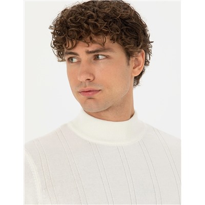 Ekru Slim Fit Kazak