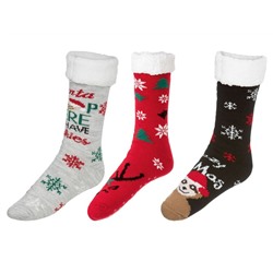 ESMARA® Weihnachtssocken Damen, mit Teddyfutter
