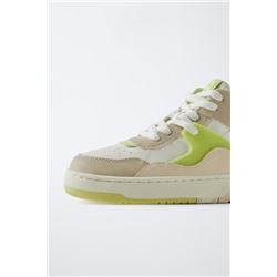MULTI-PIECE HIGH-TOP SNEAKERS