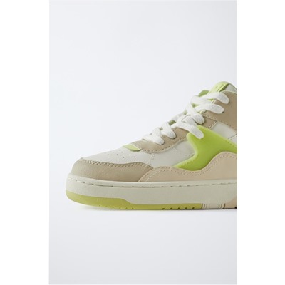 MULTI-PIECE HIGH-TOP SNEAKERS
