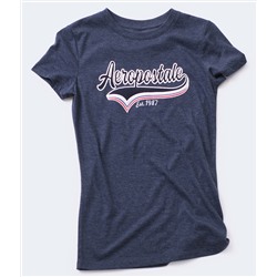 AMERICANA AEROPOSTALE SCRIPT GRAPHIC TEE