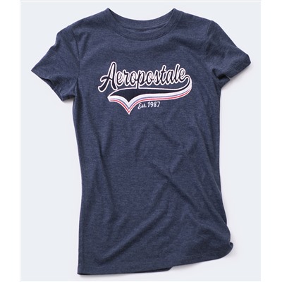 AMERICANA AEROPOSTALE SCRIPT GRAPHIC TEE