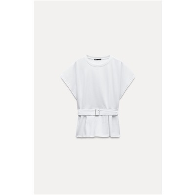 COTTON T-SHIRT WITH BELT