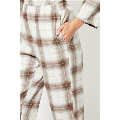 Pantalón de pijama cintura alta - Blanco