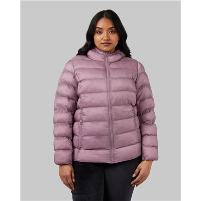 WOMEN'S LIGHTWEIGHT POLY-FILL PACKABLE HOODED JACKET