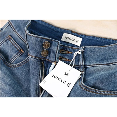 Зимние женские джинсы из хлопка с высокой талией  ICICL*E ОРИГИНАЛ!