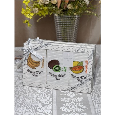 Набор кухонных вафельных полотенец Maison D'or Fruit