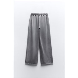 WIDE-LEG PLUSH TROUSERS