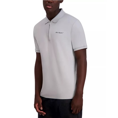 KARL LAGERFELD PARIS Men's Slim Fit Short Sleeve Signature Logo Polo Shirt