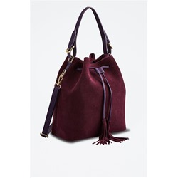 Bolso saco de piel Jila Violeta