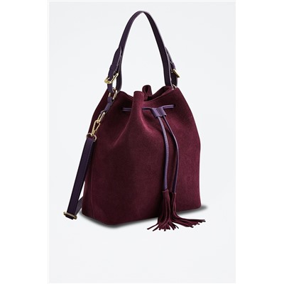 Bolso saco de piel Jila Violeta