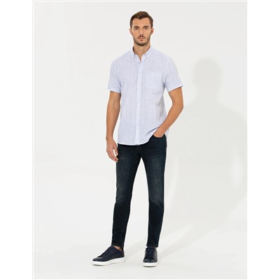 Mavi Regular Fit Kısa Kollu Gömlek