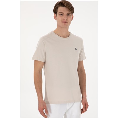 Erkek Regular Fit Bisiklet Yaka Taş Basic Tişört