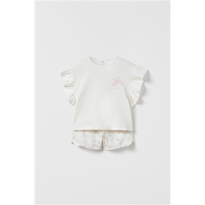 KIDS/ PIJAMA VOLANTES PALMERAS