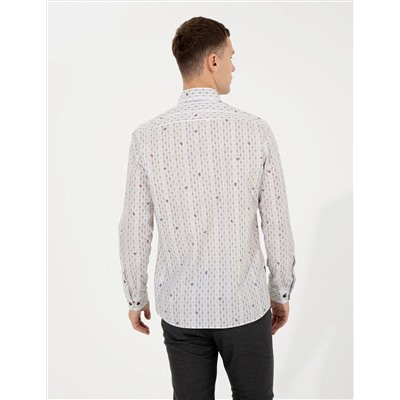 Açık Kahverengi Slim Fit Uzun Kollu Gömlek
