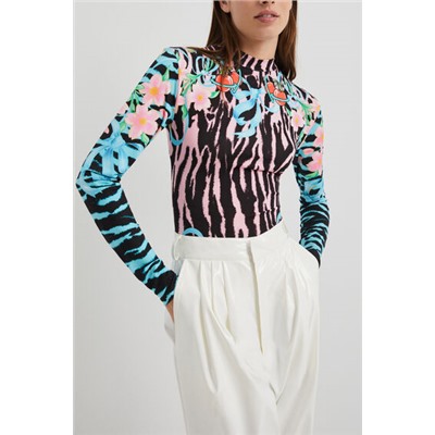 Body slim animal print