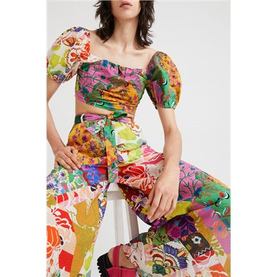 Blusa cropped M. Christian Lacroix