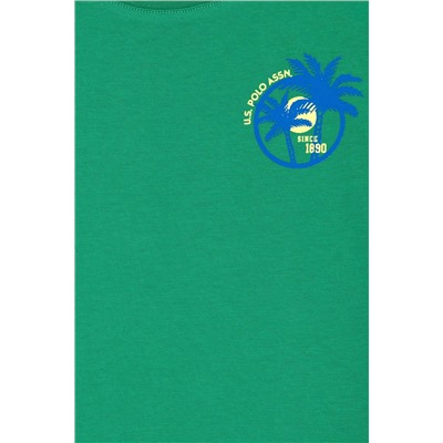 Çocuk Yeşil Bisiklet Yaka Tişört