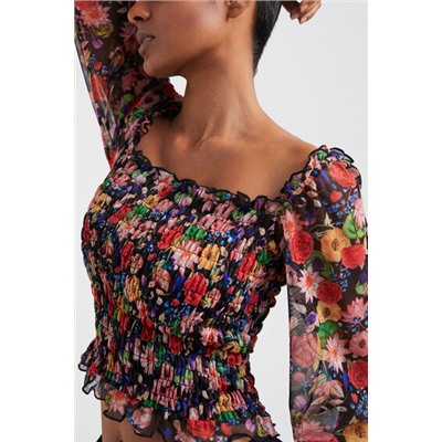 Camiseta tul floral
