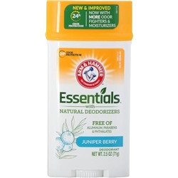 ARM & HAMMER Essentials Solid Deodorant, Clean(Juniper Berry), Wide Stick, 2.5 oz. (Pack of 3)