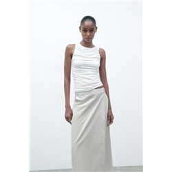 SLEEVELESS DRAPED TOP