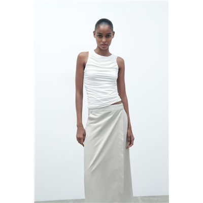 SLEEVELESS DRAPED TOP