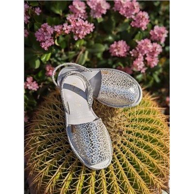 AB.Zapatos · 504-8 Guepardo plata+AB.Z PELLE Abeja ladrillo (330) plata