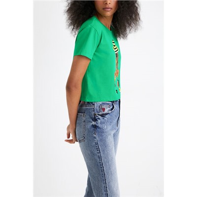 Camiseta cropped arty