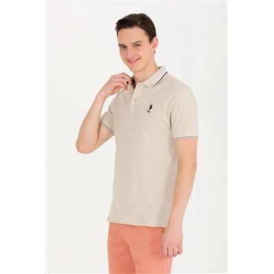 Erkek Taş Basic Polo Yaka Tişört