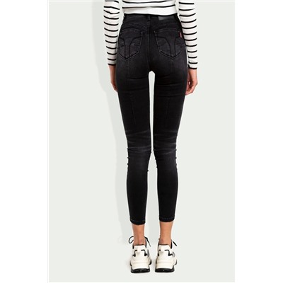Vaquero skinny fit 7/8 Negro