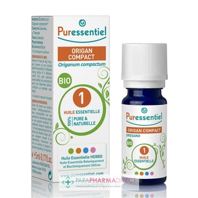 Puressentiel Huile Essentielle Origan Compact BIO 5 ml