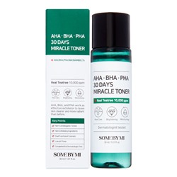 SOME BY MI AHA·BHA·PHA 30 DAYS MIRACLE TONER Очищающий тонер для лица с кислотами 30мл