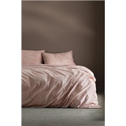 Emele King Size %100 Pamuk Ranforce Baskılı Nevresim Takımı - Pudra