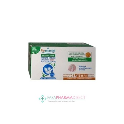 Puressentiel Respiratoire Hygiène Nasale Unidose Bébé 30x5ml