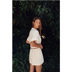 BRAIDED BELT PLAYSUIT