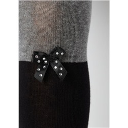 Strumpfhose im Overknee-Stil mit Strassschleife für Mädchen