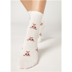 Kurze Socken mit durchgehendem Good-Vibes-Schriftzug