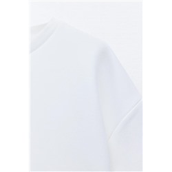 SHORT SLEEVE INTERLOCK SWEATSHIRT