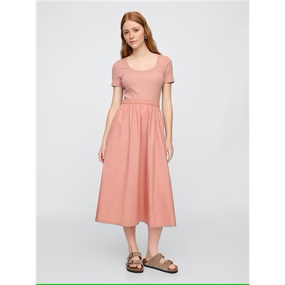 Scoopneck Midi Dress