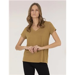 Yeşil Comfort Fit Basic Tişört