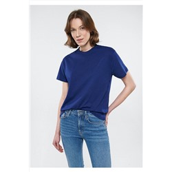 Mavi Lacivert Basic Tişört Loose Fit / Bol Rahat Kesim 1600965-70491