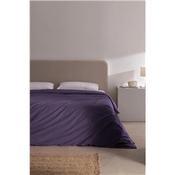 Manon King Size %100 Pamuk Ranforce Düz Nevresim - Mor