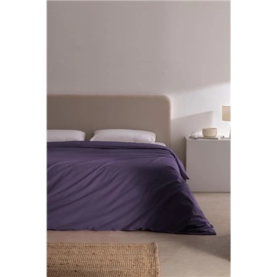 Manon King Size %100 Pamuk Ranforce Düz Nevresim - Mor