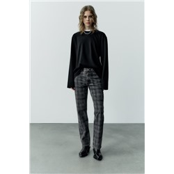 TRF STRAIGHT-LEG PRINTED MID-RISE JEANS